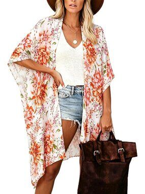Women Multicolor 5 Viscose Summer Bikini Kimono Bath Suit And Swimwear Cover Up